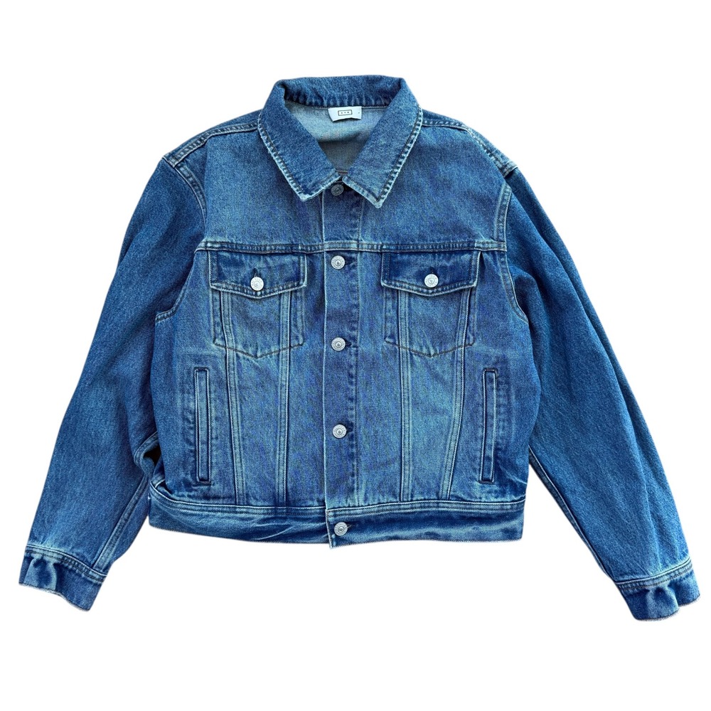 AYR The Ride or Fly Denim Jacket Oversized Trucker Large Medium Wash